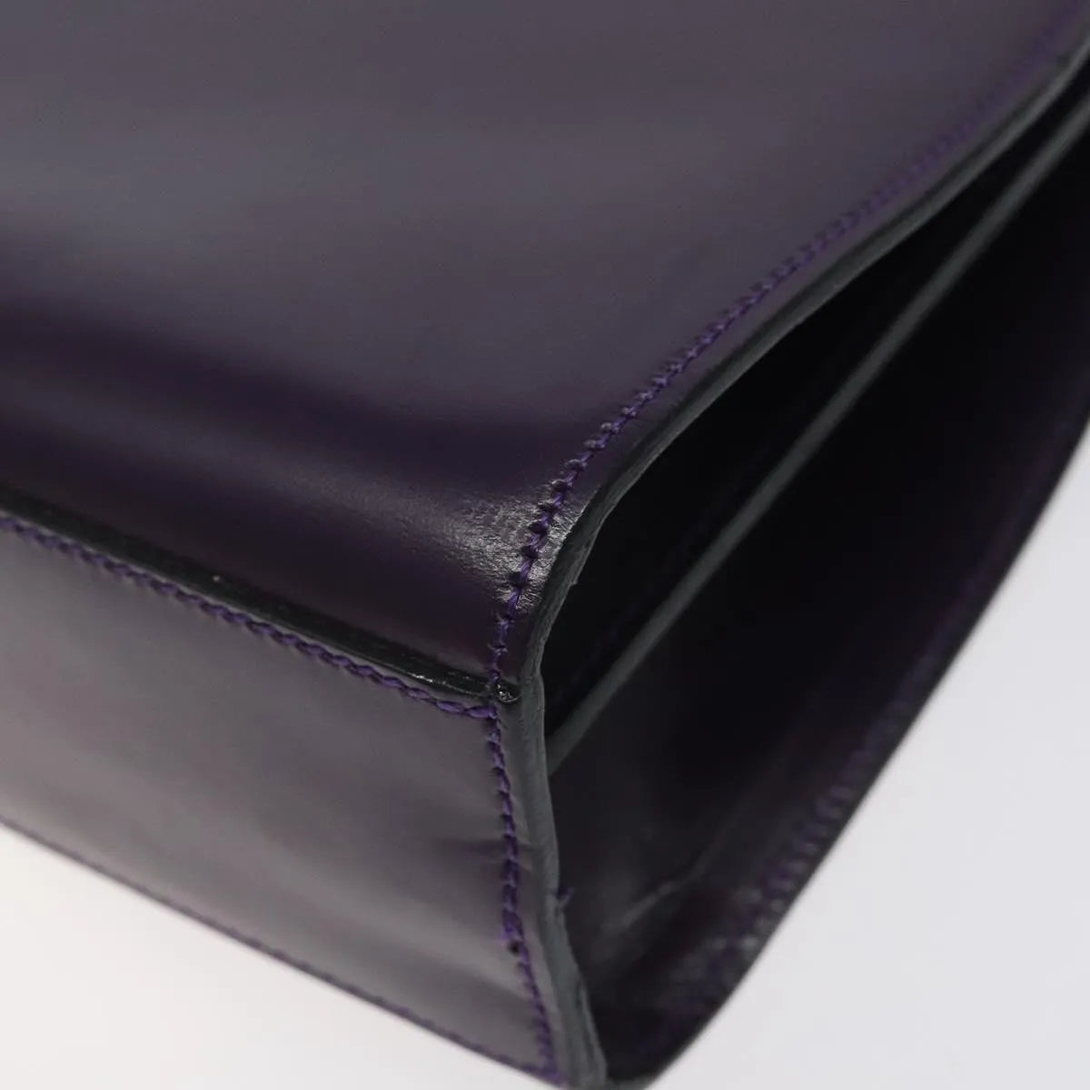 Celine Vintage Leather Purple Leather Handbag (Pre-Owned)