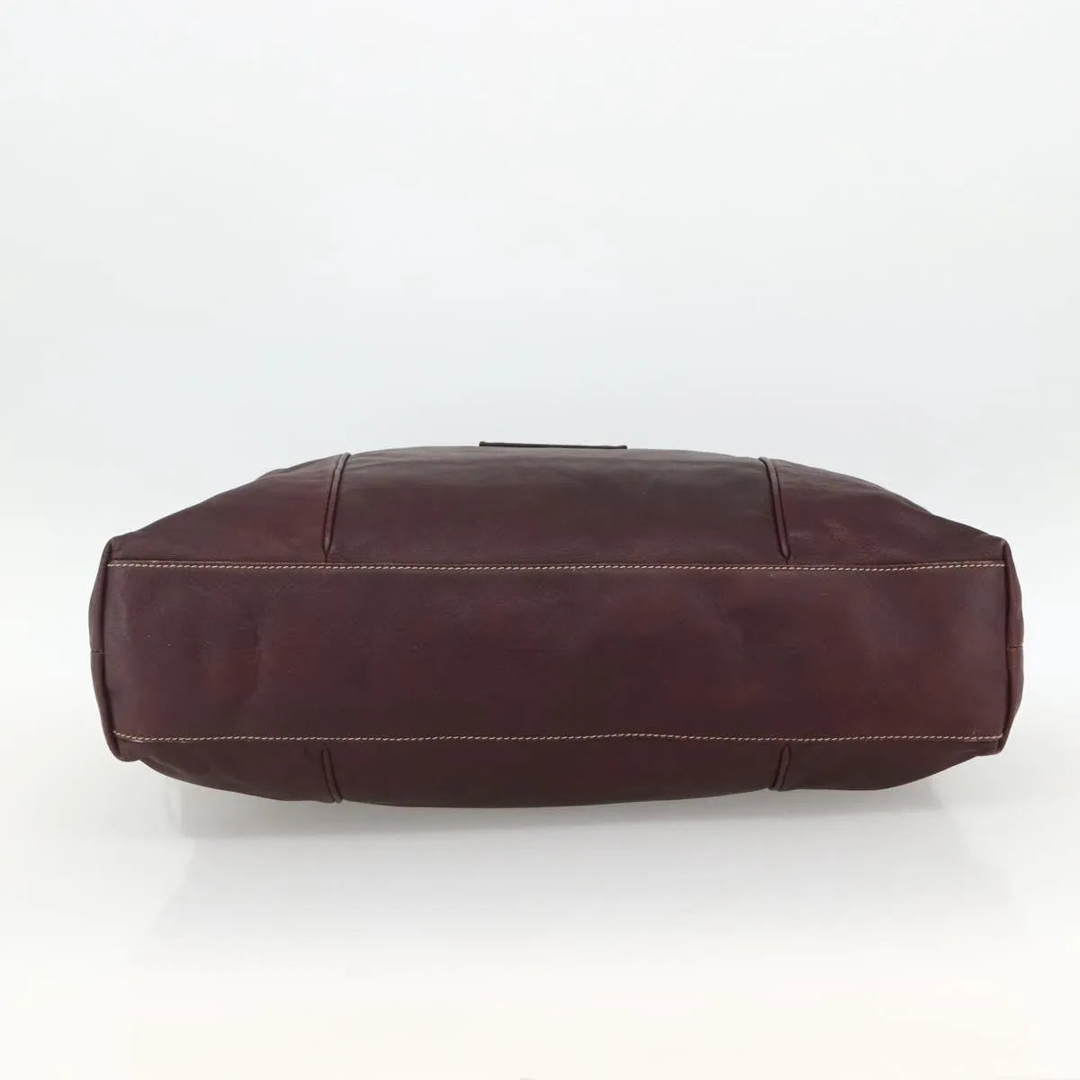 Gucci Logo Crest Messenger Leather Burgundy Leather Shoulder Bag Bag (Pre-Owned)