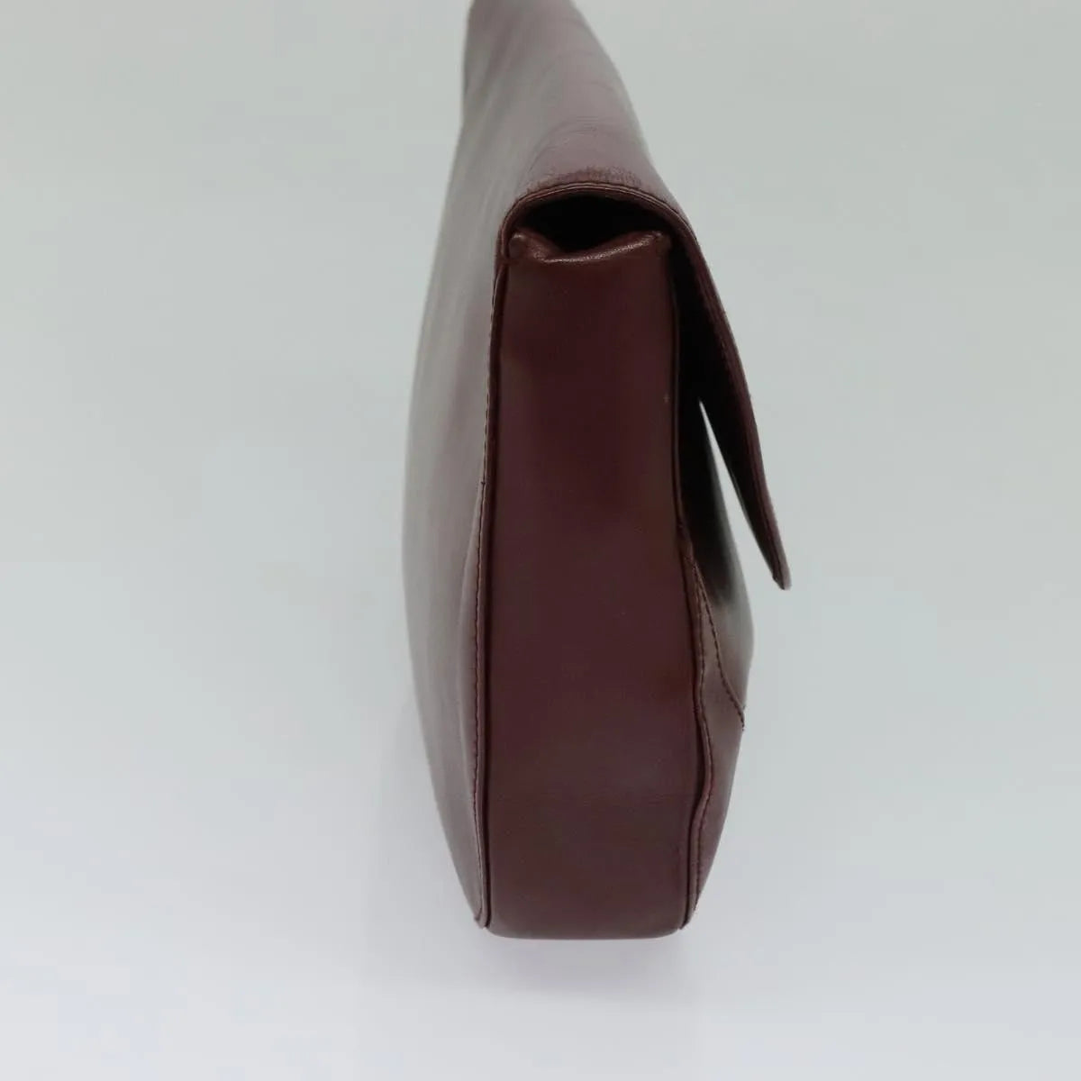 Cartier Must De Cartier Clutch Leather Burgundy Leather Clutche & Pouche Bag (Pre-Owned)