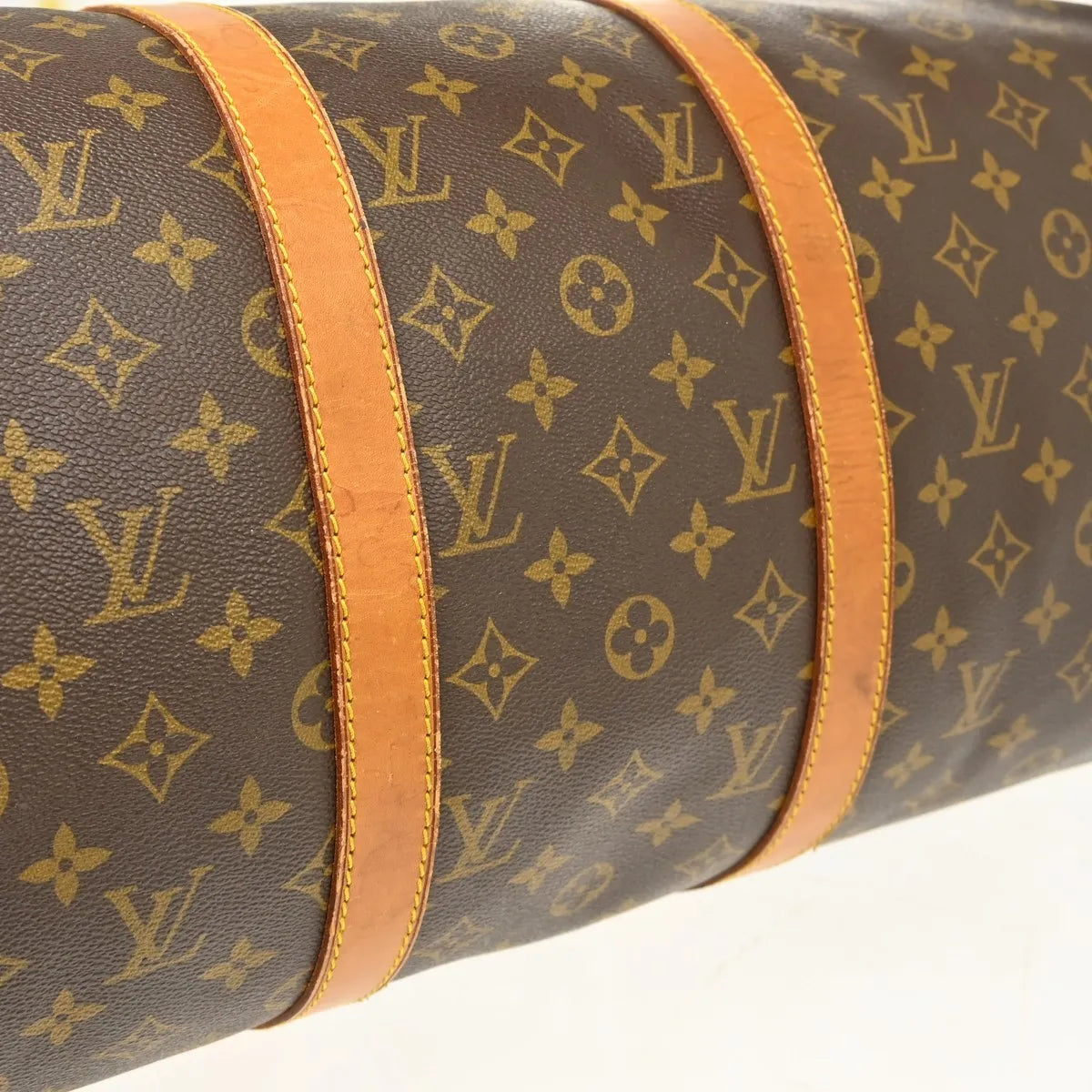 Louis Vuitton Keepall Canvas Brown Canvas Travel Bag Bag (Pre-Owned)