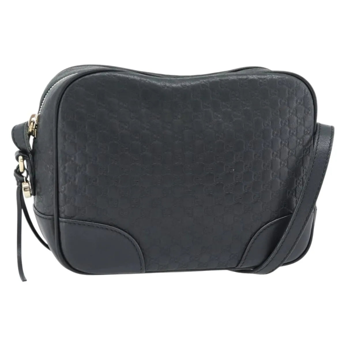 Gucci Bree Microguccissima Motif Gg Black Leather Shoulder Bag Bag (Pre-Owned)