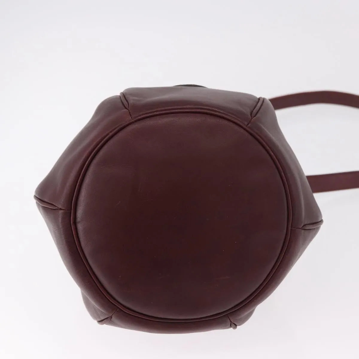 Cartier Must De Cartier Leather Burgundy Leather Shoulder Bag Bag (Pre-Owned)