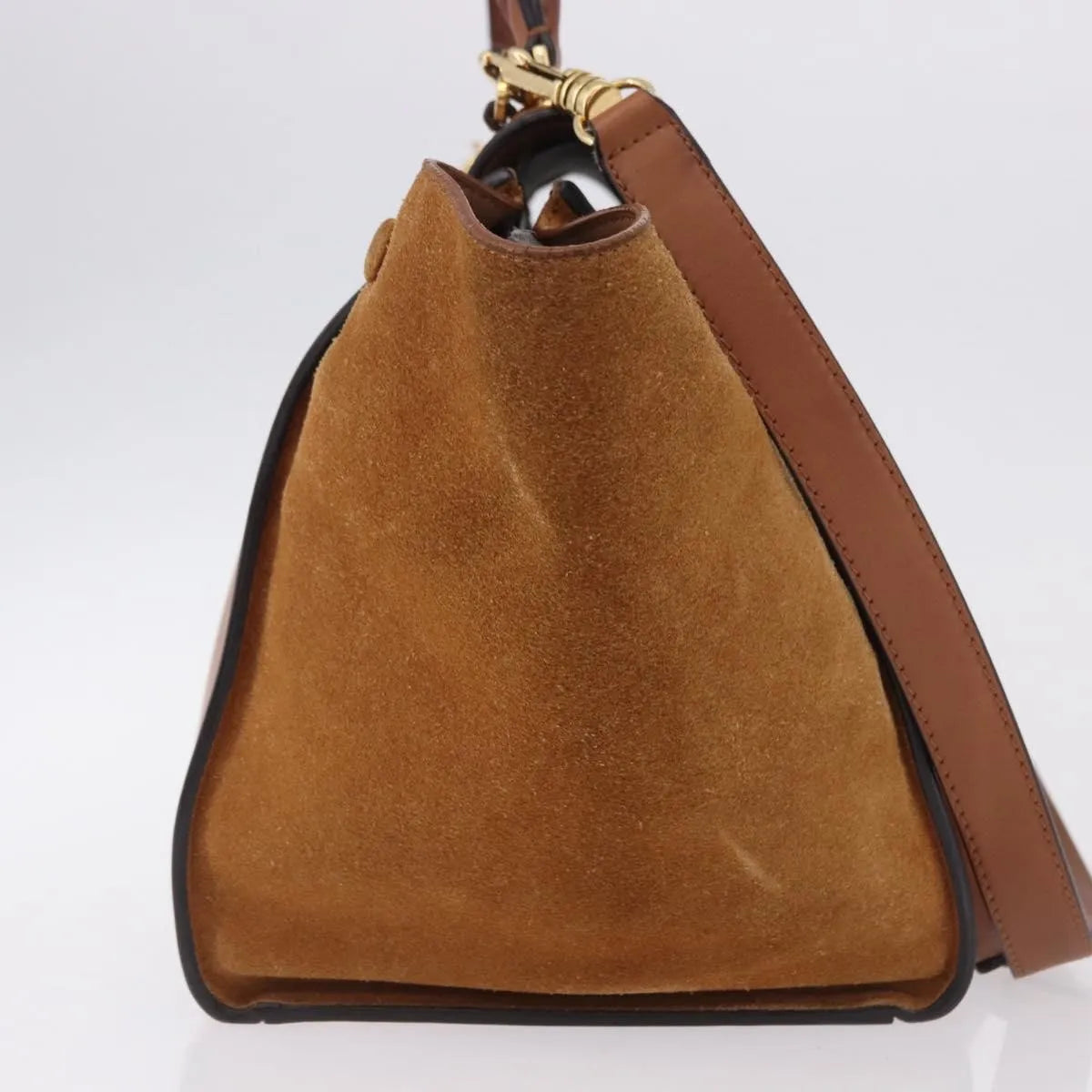 Celine Trapeze Leather Brown Leather Handbag (Pre-Owned)