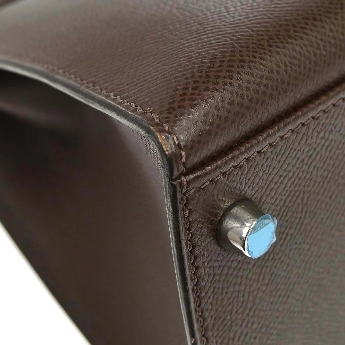 Hermes Kelly Sellier Epsom Brown Calfskin Handbag (Pre-Owned)