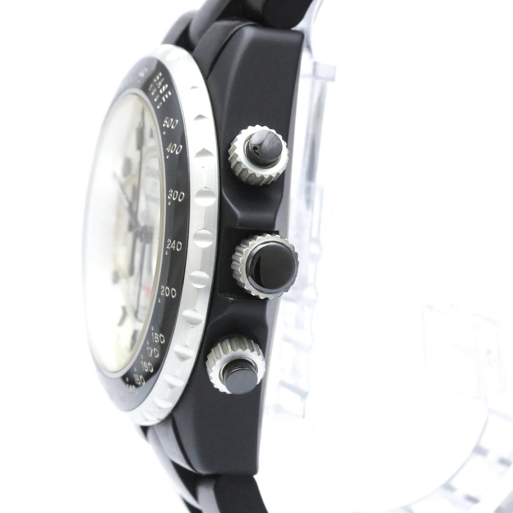 Chanel J12 Chronograph Automatic Ceramic And Stainless Steel Watch (Pre-Owned)