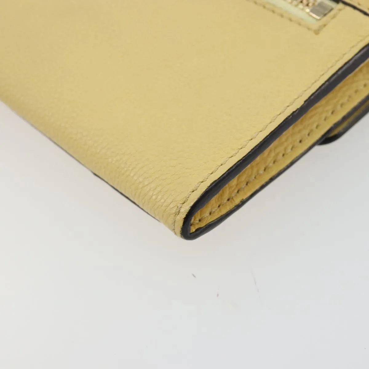 Chloe Marcie Continental Leather Yellow Leather Wallets Accessory (Pre-Owned)