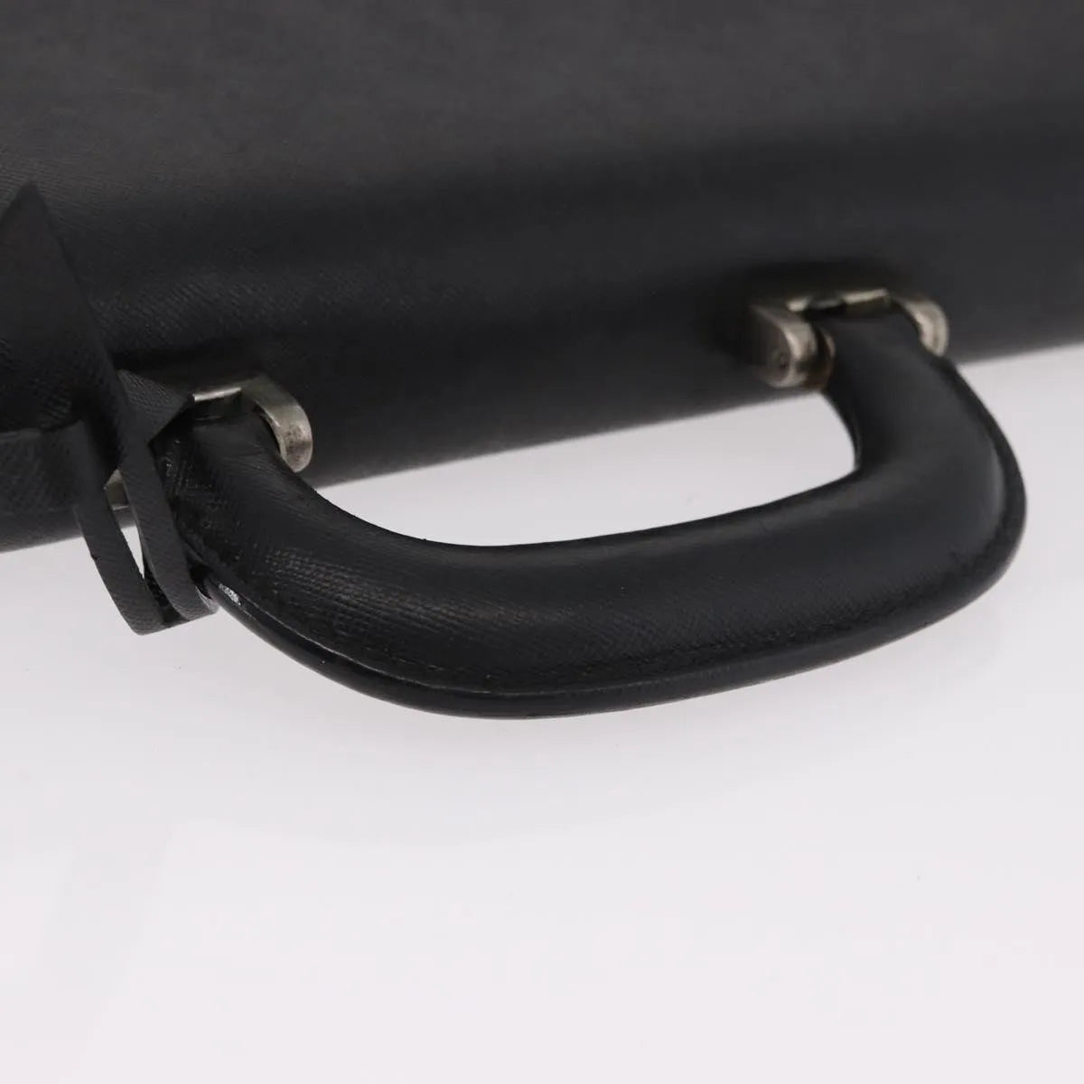 Burberry Vintage Leather Black Leather Briefcase Bag (Pre-Owned)