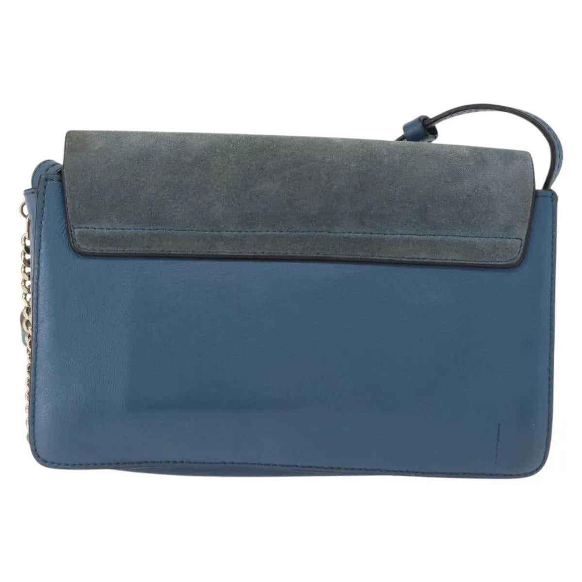Chloe Faye Leather And Suede Blue Suede Shoulder Bag Bag (Pre-Owned)