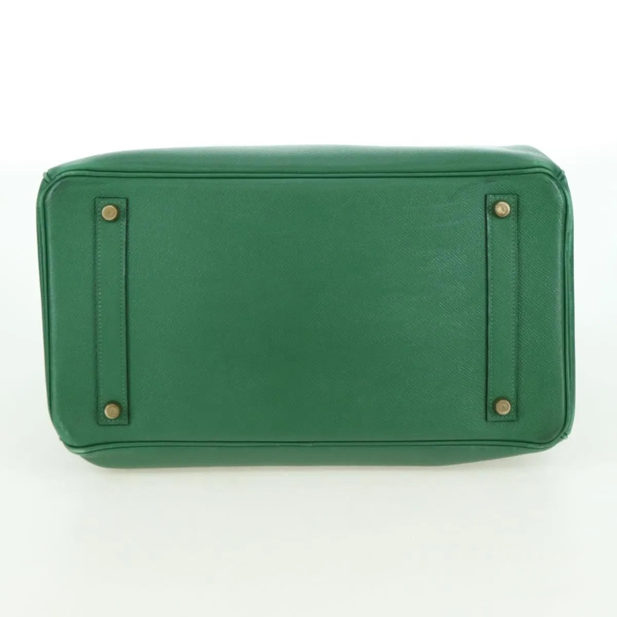 Hermes Birkin Handbag Green Togo With Gold Hardware Green Leather Handbag (Pre-Owned)