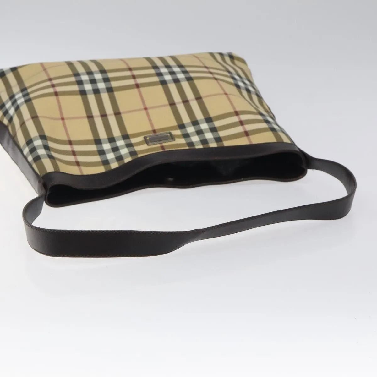 Burberry Nova Check Canvas And Leather Beige Canvas Shoulder Bag Bag (Pre-Owned)