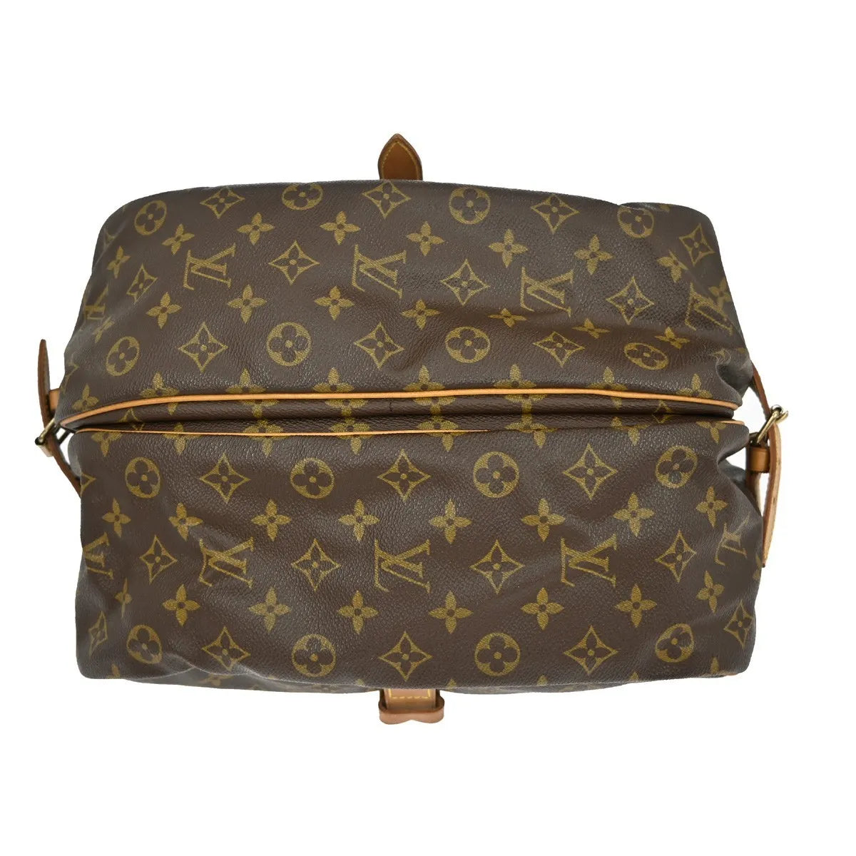 Louis Vuitton Saumur Handbag Monogram Canvas Brown Canvas Shoulder Bag Bag (Pre-Owned)