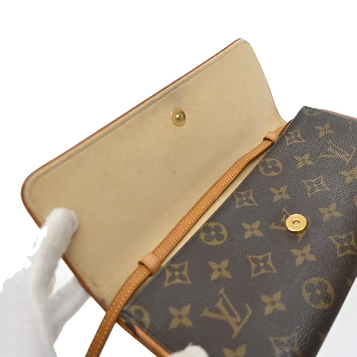 Louis Vuitton Twin Monogram Brown Canvas Clutche & Pouche Bag (Pre-Owned)