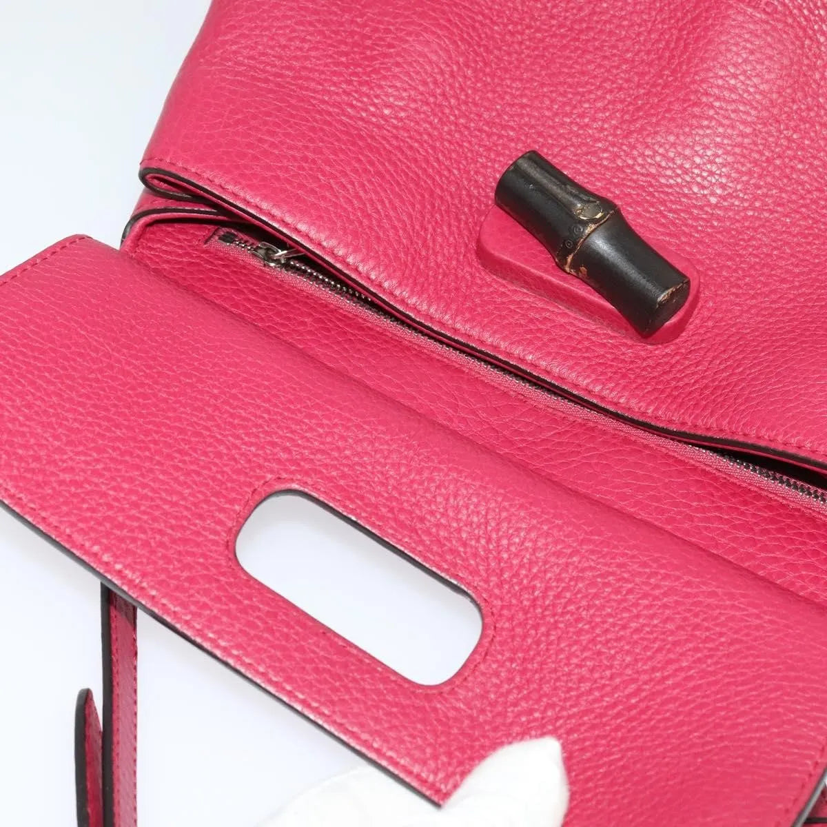 Gucci Bamboo Daily Top Handle Leather Pink Leather Shoulder Bag Bag (Pre-Owned)