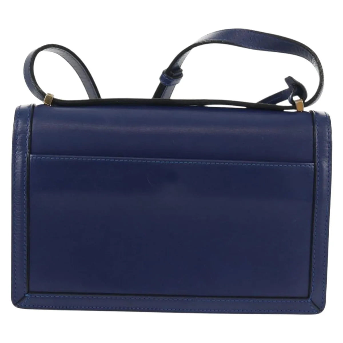 Loewe Barcelona Leather Blue Leather Shoulder Bag Bag (Pre-Owned)