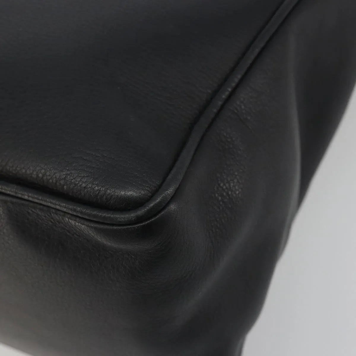 Christian Dior Vintage Cd Logo Tote Leather Black Leather Handbag (Pre-Owned)