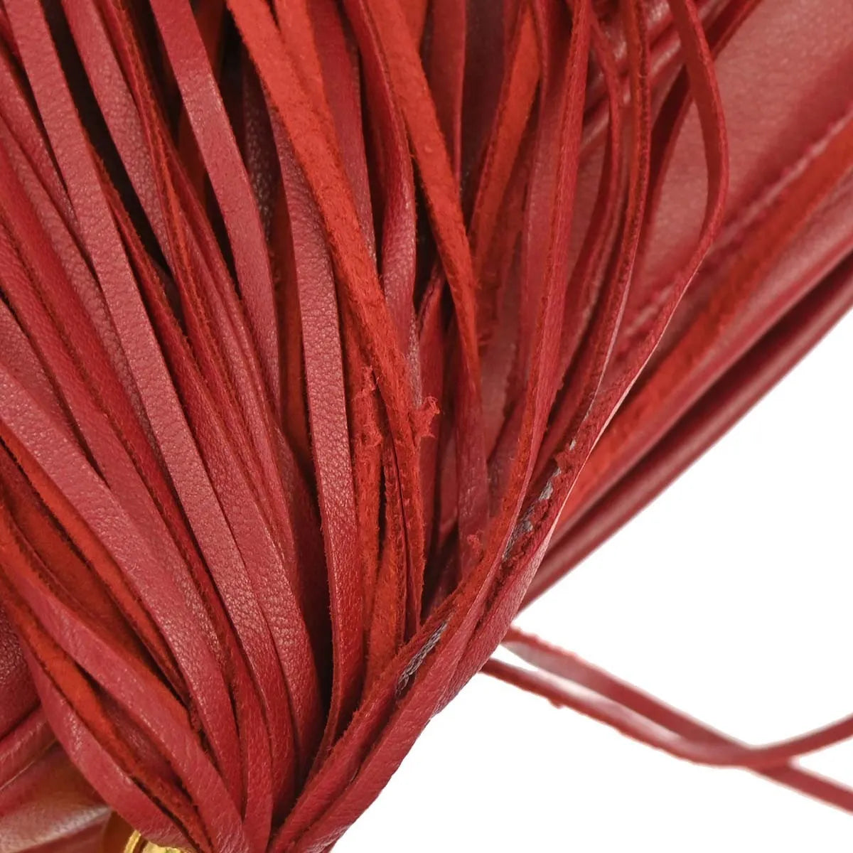Chanel Vintage Camera Tassel Lambskin Red Leather Shoulder Bag Bag (Pre-Owned)