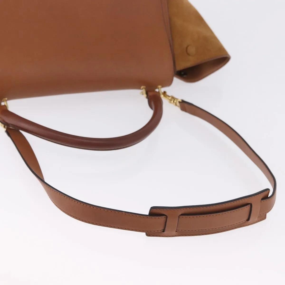 Celine Trapeze Leather Brown Leather Handbag (Pre-Owned)