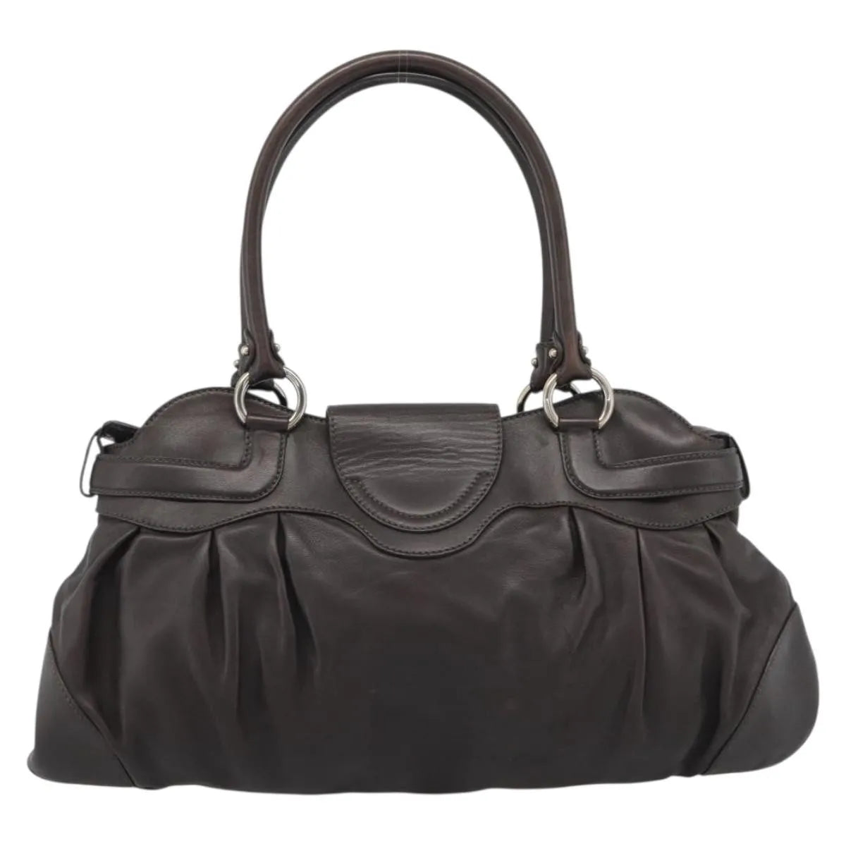 Salvatore Ferragamo Marisa Leather Brown Leather Handbag (Pre-Owned)