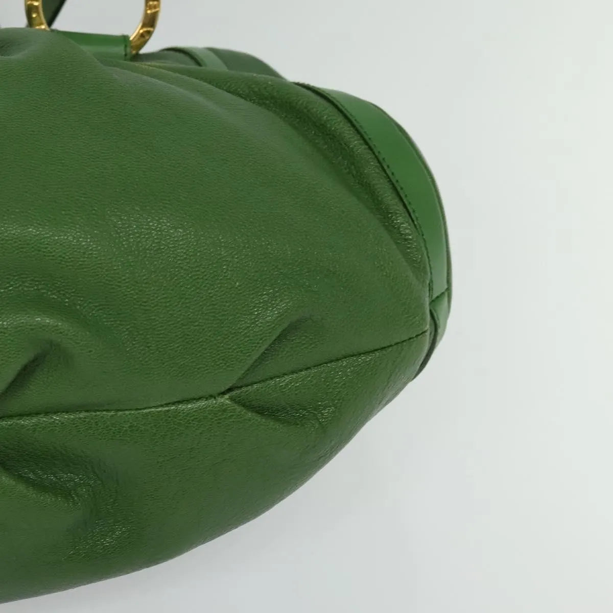 Bvlgari Chandra Hobo Leather Green Leather Handbag (Pre-Owned)