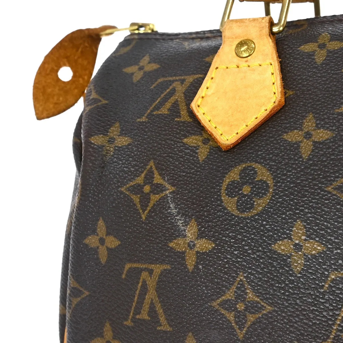 Louis Vuitton Speedy Monogram Brown Canvas Handbag (Pre-Owned)