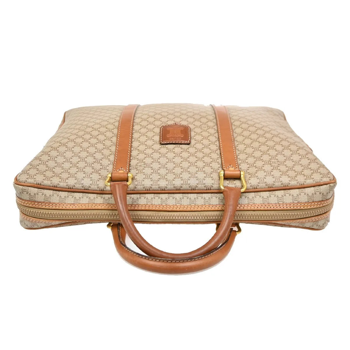 Celine Macadam Canvas And Leather Brown Canvas Briefcase Bag (Pre-Owned)