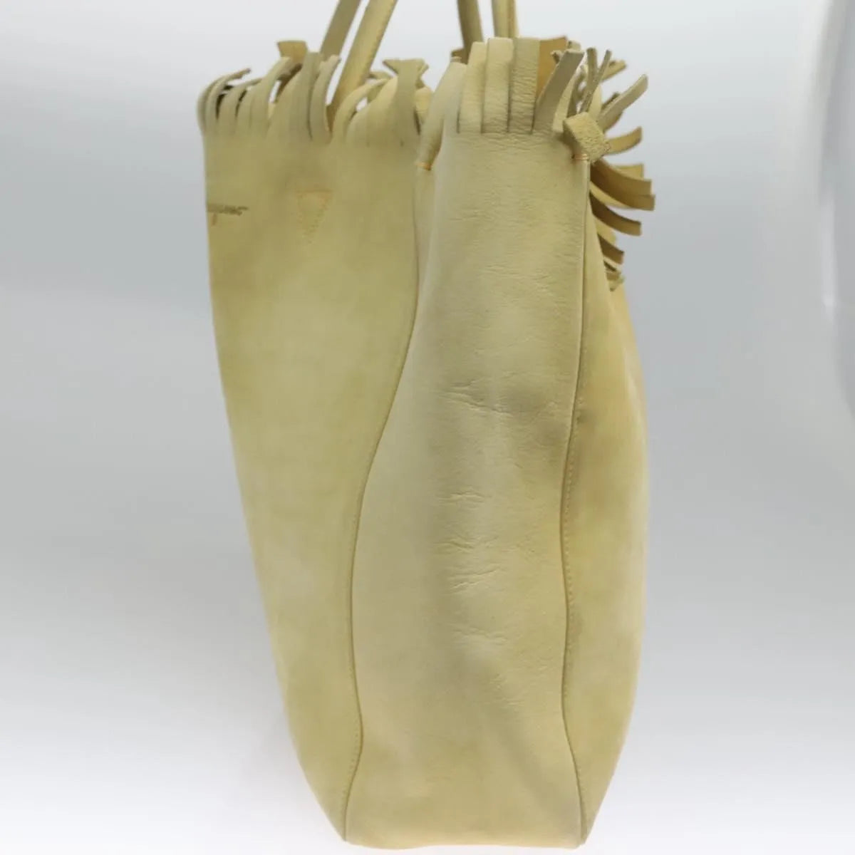 Salvatore Ferragamo Vintage Suede Yellow Suede Shoulder Bag Bag (Pre-Owned)