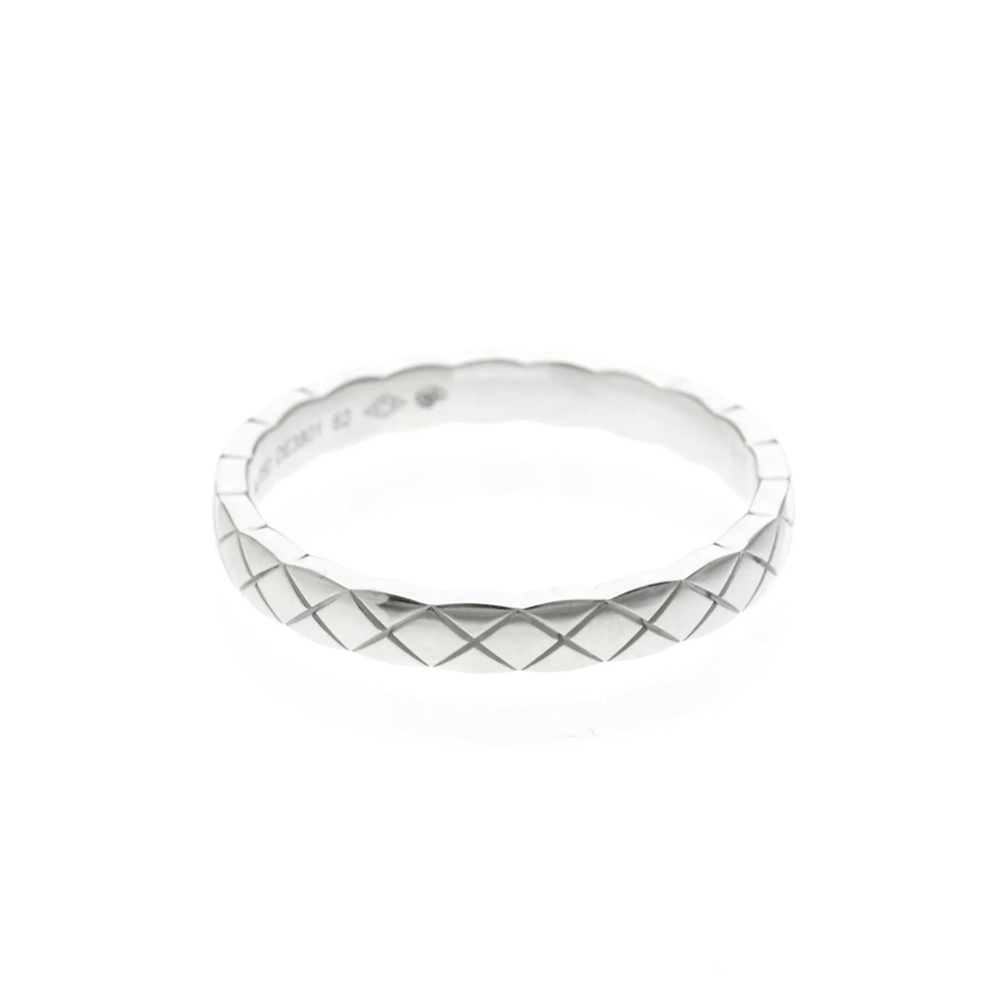 Chanel Coco Crush 18K White Gold Silver White_Gold Ring Jewelry (Pre-Owned)