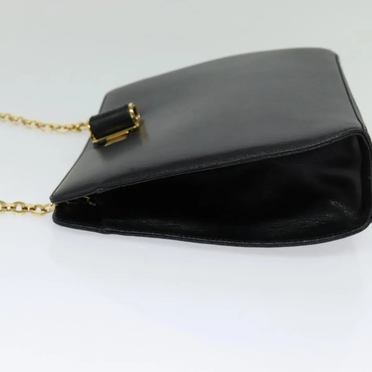 Salvatore Ferragamo Shoulder Leather Black Leather Shoulder Bag Bag (Pre-Owned)