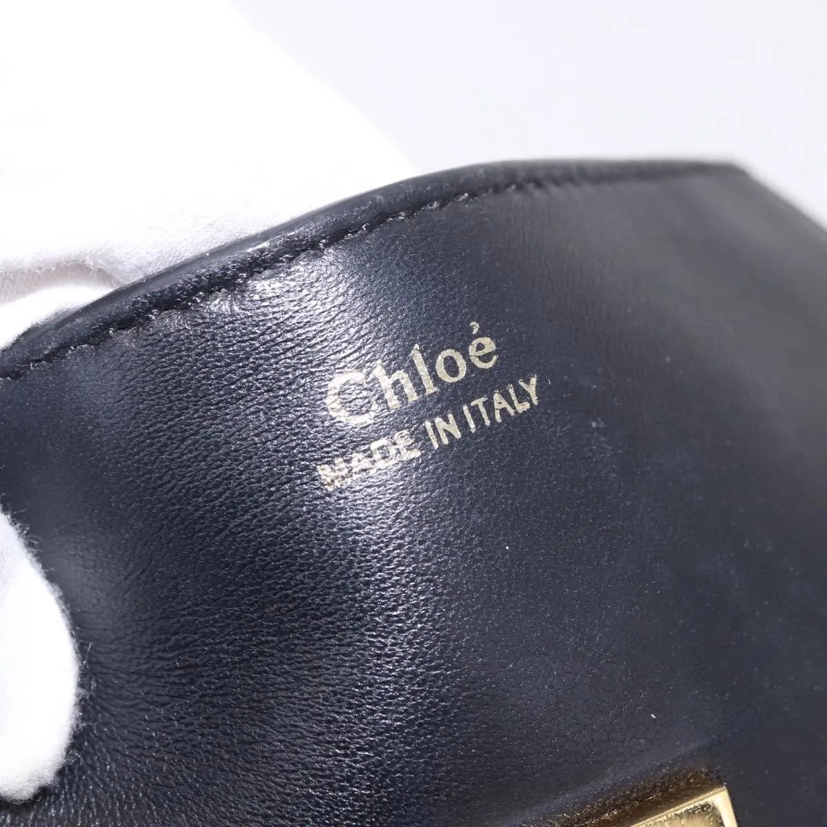 Chloe Drew Leather Black Leather Shoulder Bag Bag (Pre-Owned)