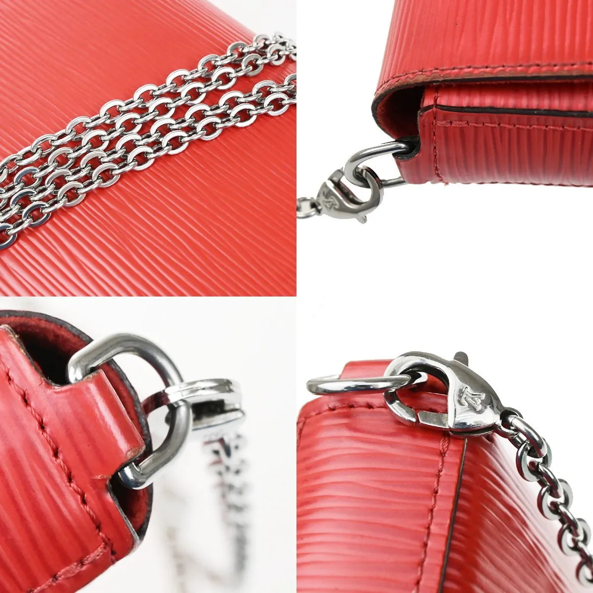 Louis Vuitton Felicie Chain Epi Leather Red Leather Clutche & Pouche Bag (Pre-Owned)