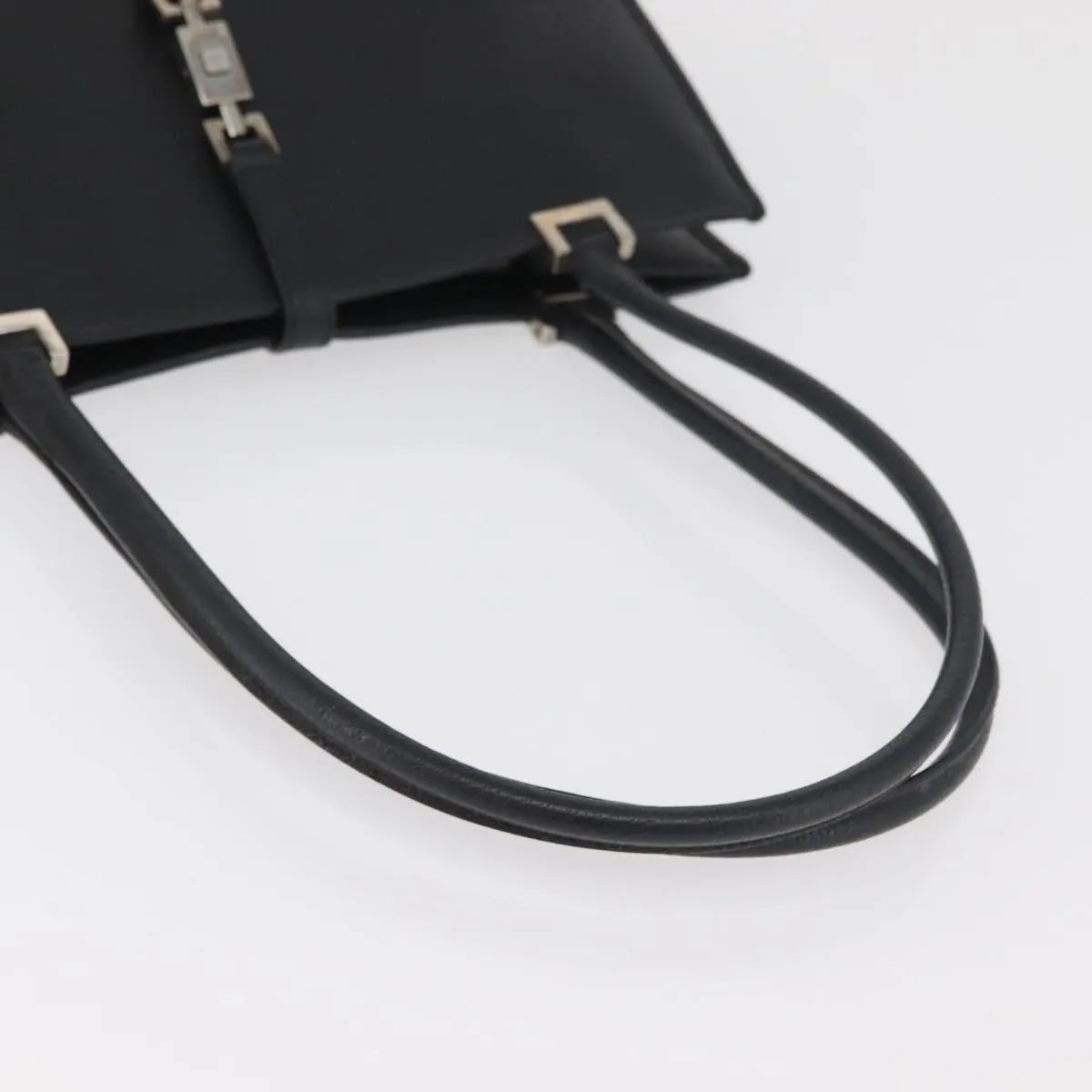Gucci Jackie Tote Guccissima Leather Black Leather Handbag (Pre-Owned)