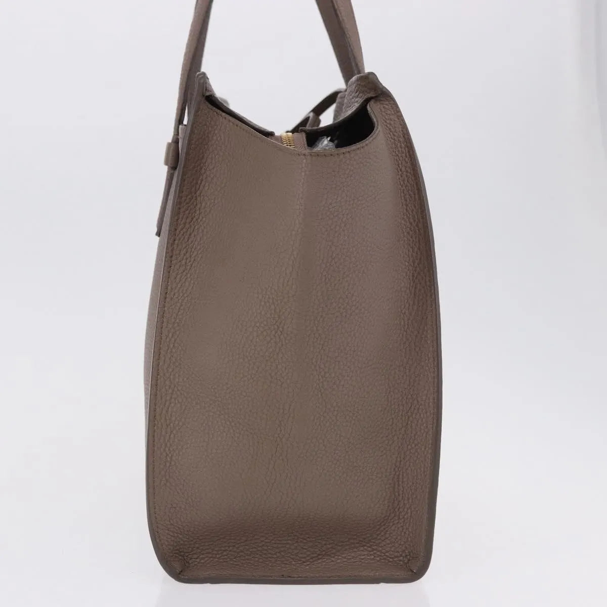 Salvatore Ferragamo Amy Tote Pebbled Leather Beige Leather Tote Bag Bag (Pre-Owned)