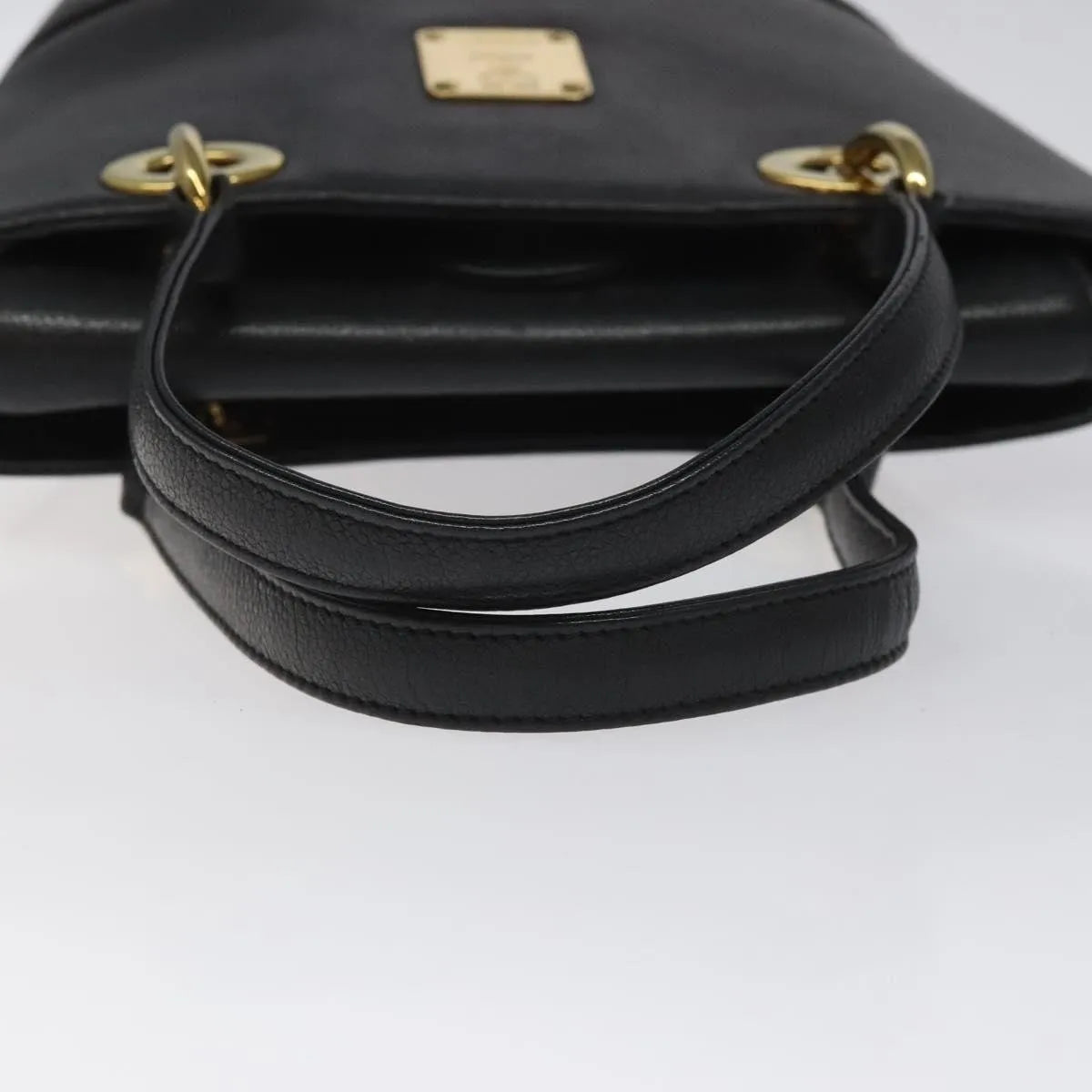 MCM Vintage Leather Black Leather Handbag (Pre-Owned)