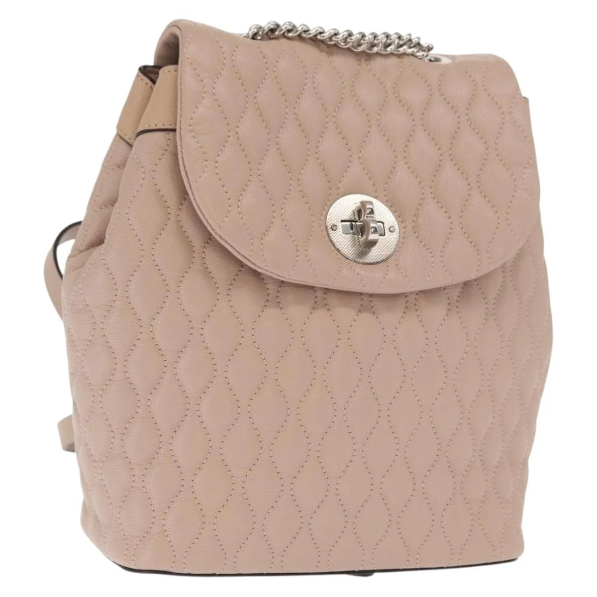 Bally Vintage Leather Pink Leather Backpack Bag (Pre-Owned)
