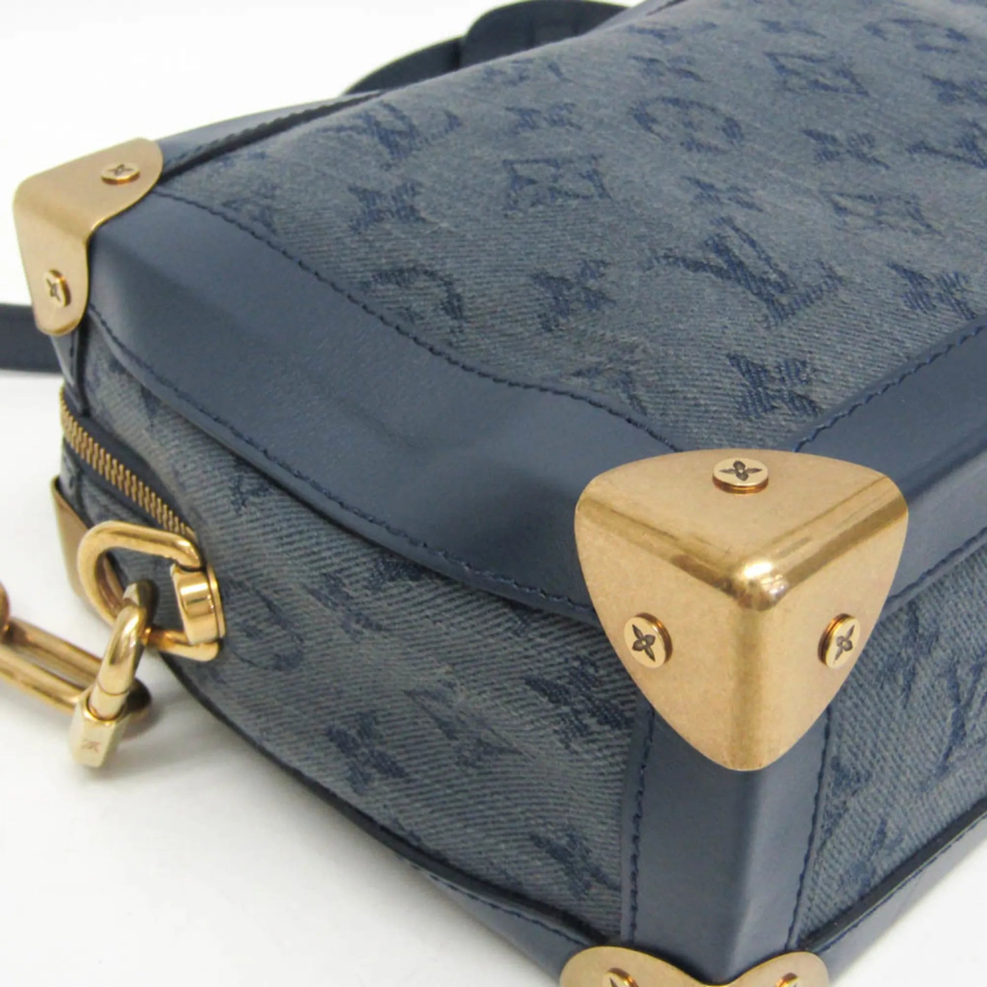 Louis Vuitton Soft Trunk Monogram Denim Blue Denim_Jeans Shoulder Bag Bag (Pre-Owned)