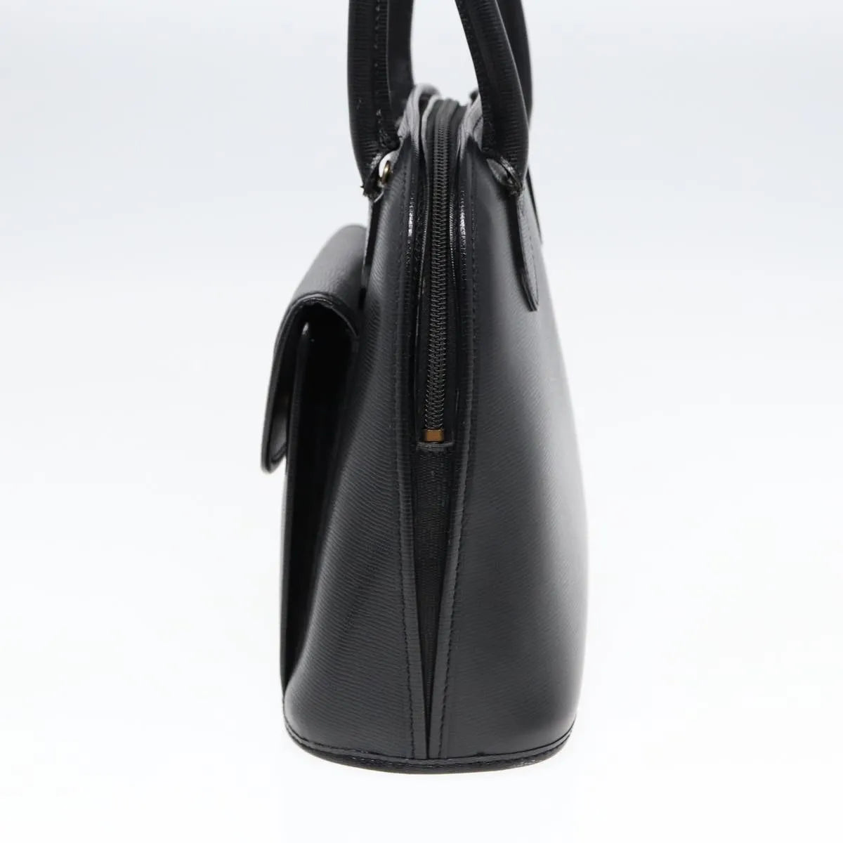 Celine Circle Logo Leather Black Leather Handbag (Pre-Owned)