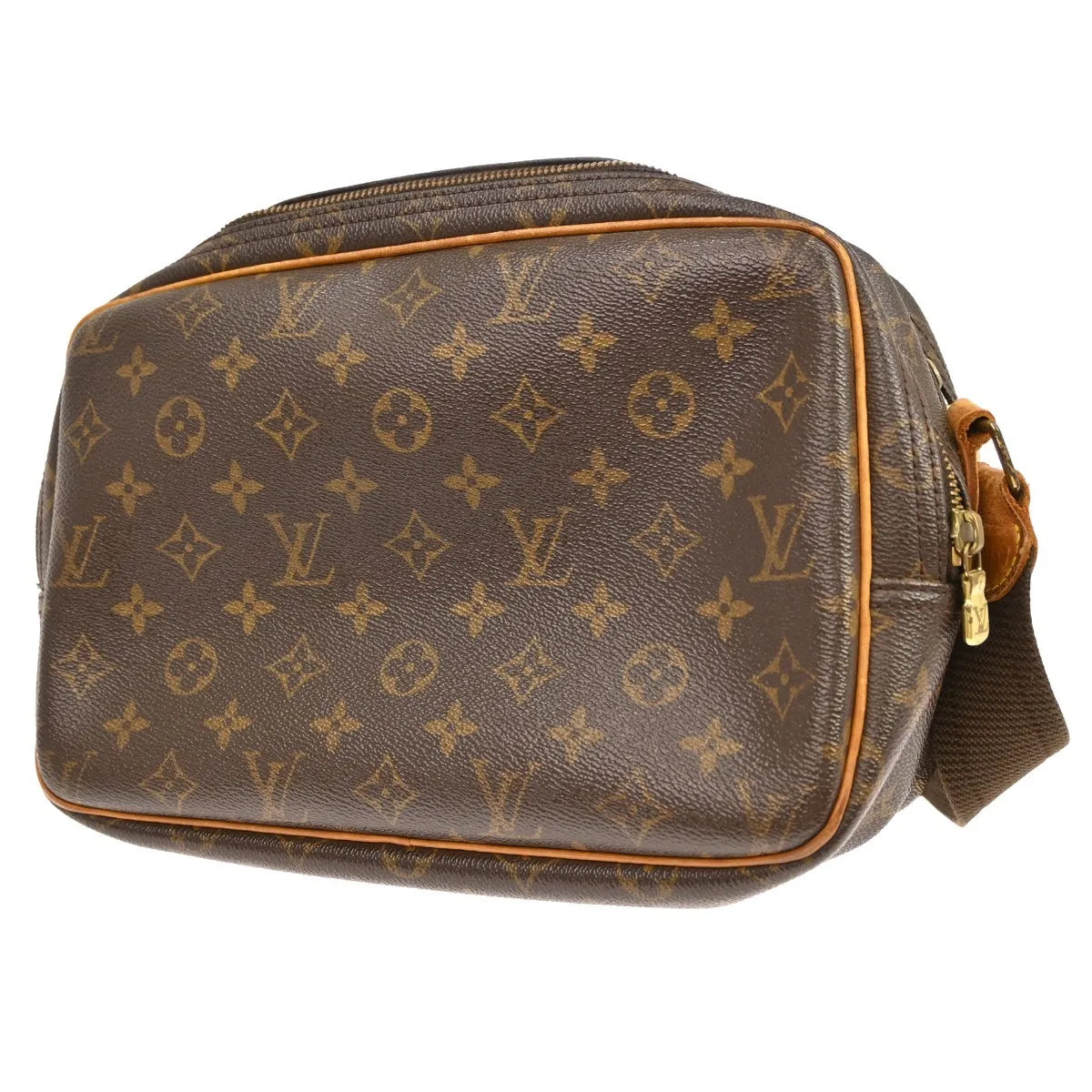 Louis Vuitton Reporter Monogram Brown Canvas Shoulder Bag Bag (Pre-Owned)