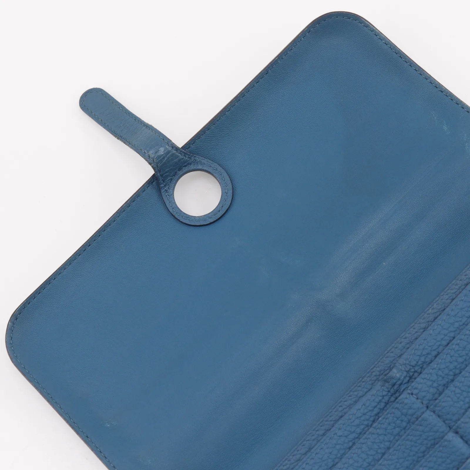 Hermes Dogon Recto Verso Leather Blue Leather Wallets Accessory (Pre-Owned)