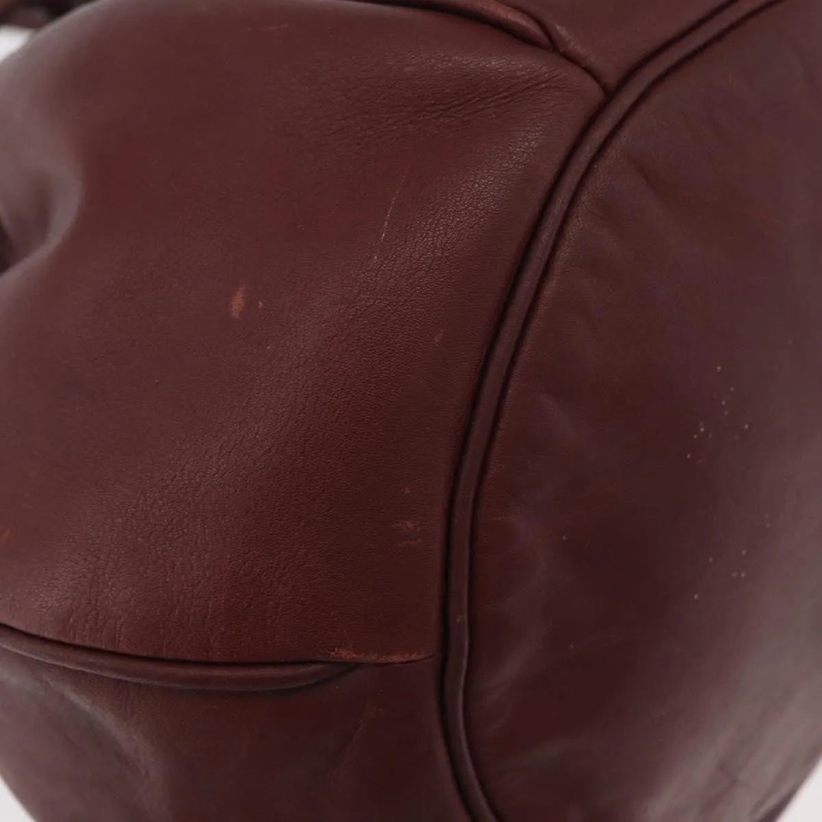 Cartier Must De Cartier Leather Burgundy Leather Shoulder Bag Bag (Pre-Owned)