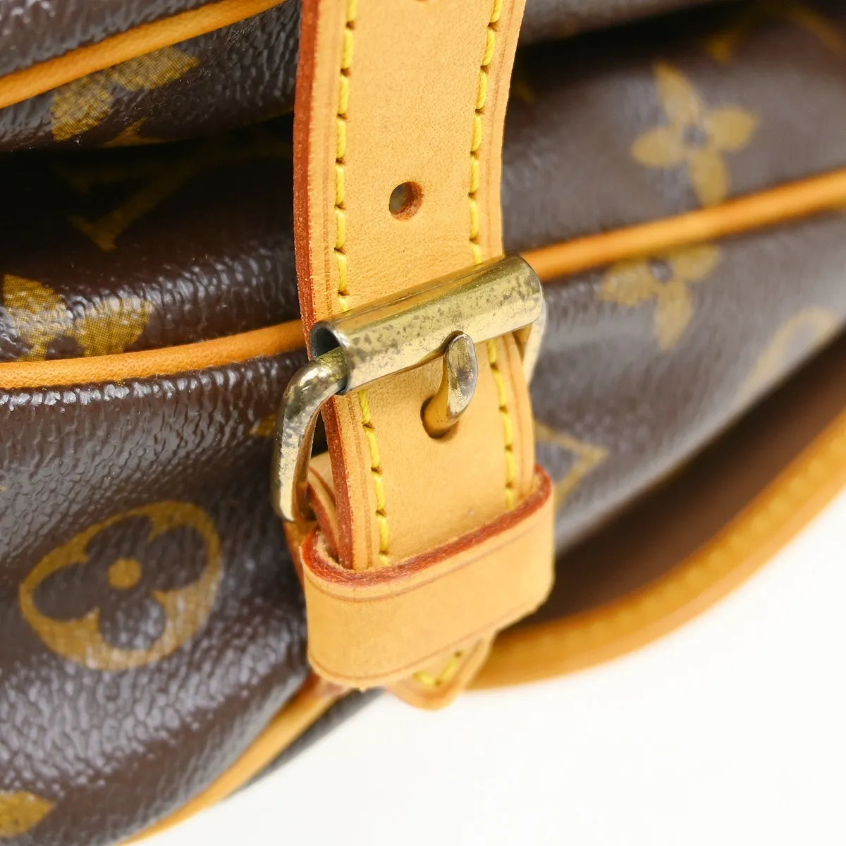 Louis Vuitton Saumur Monogram Canvas Brown Canvas Shoulder Bag Bag (Pre-Owned)