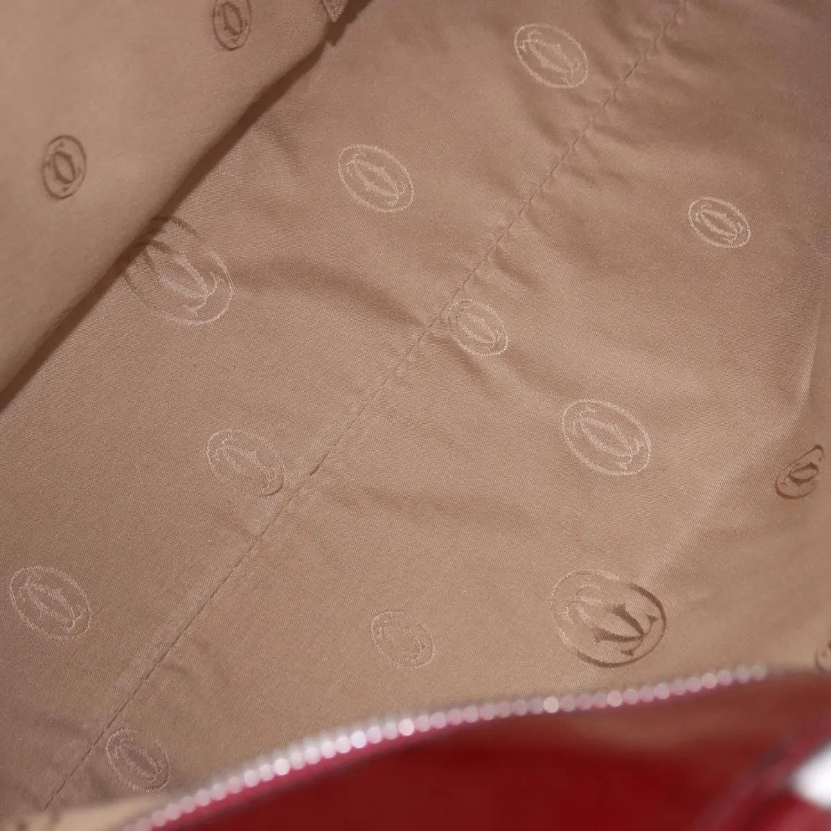 Cartier Marcello Patent Leather Burgundy Patent_Leather Handbag (Pre-Owned)