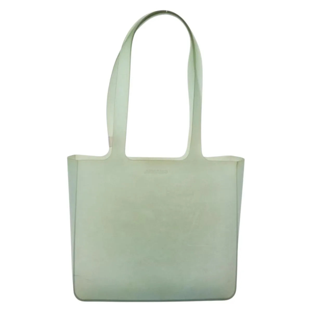 Chanel Vintage Logo Tote Plastic Green Plastic Tote Bag Bag (Pre-Owned)