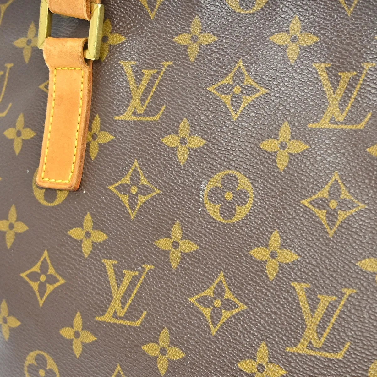 Louis Vuitton Cabas Mezzo Monogram Canvas Brown Canvas Shoulder Bag Bag (Pre-Owned)