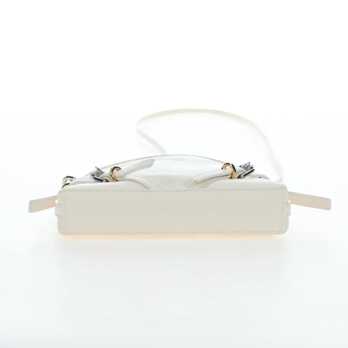 Givenchy Voyou Leather White Leather Shoulder Bag Bag (Pre-Owned)