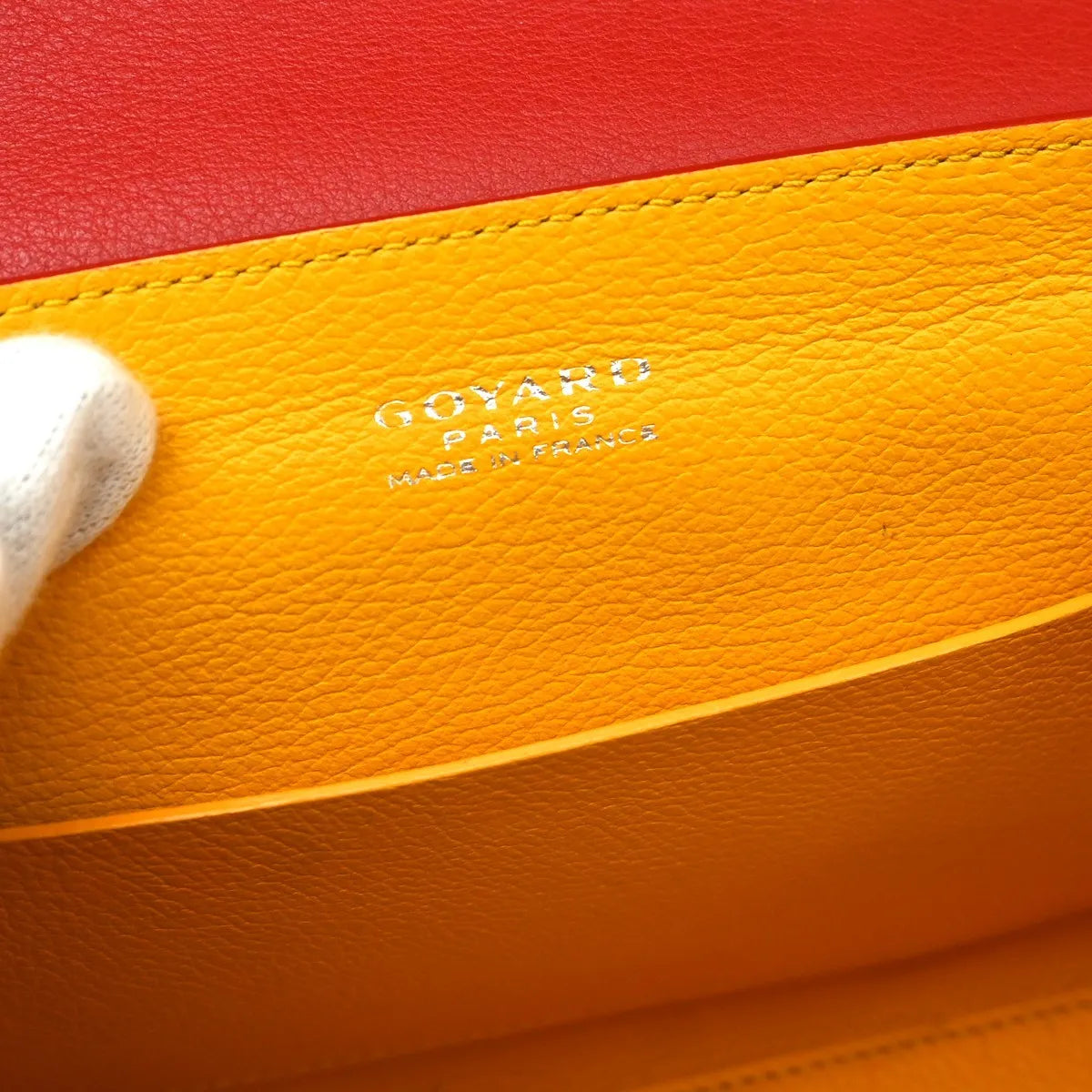 Goyard Saigon Top Handle Coated Canvas With Leather Red Canvas Handbag (Pre-Owned)