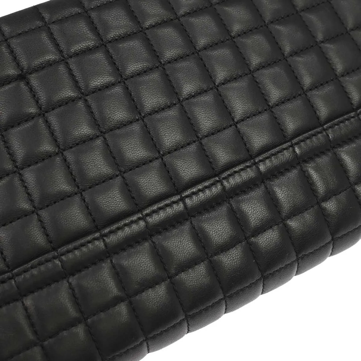 Chanel Camellia No.5 Chain Flap Quilted Lambskin Black Leather Shoulder Bag Bag (Pre-Owned)