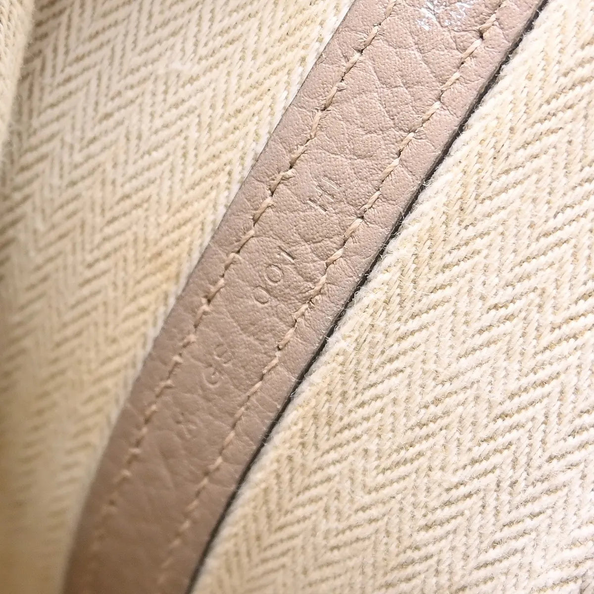 Hermes Quadrige Garden Party Tote Leather Beige Leather Handbag (Pre-Owned)
