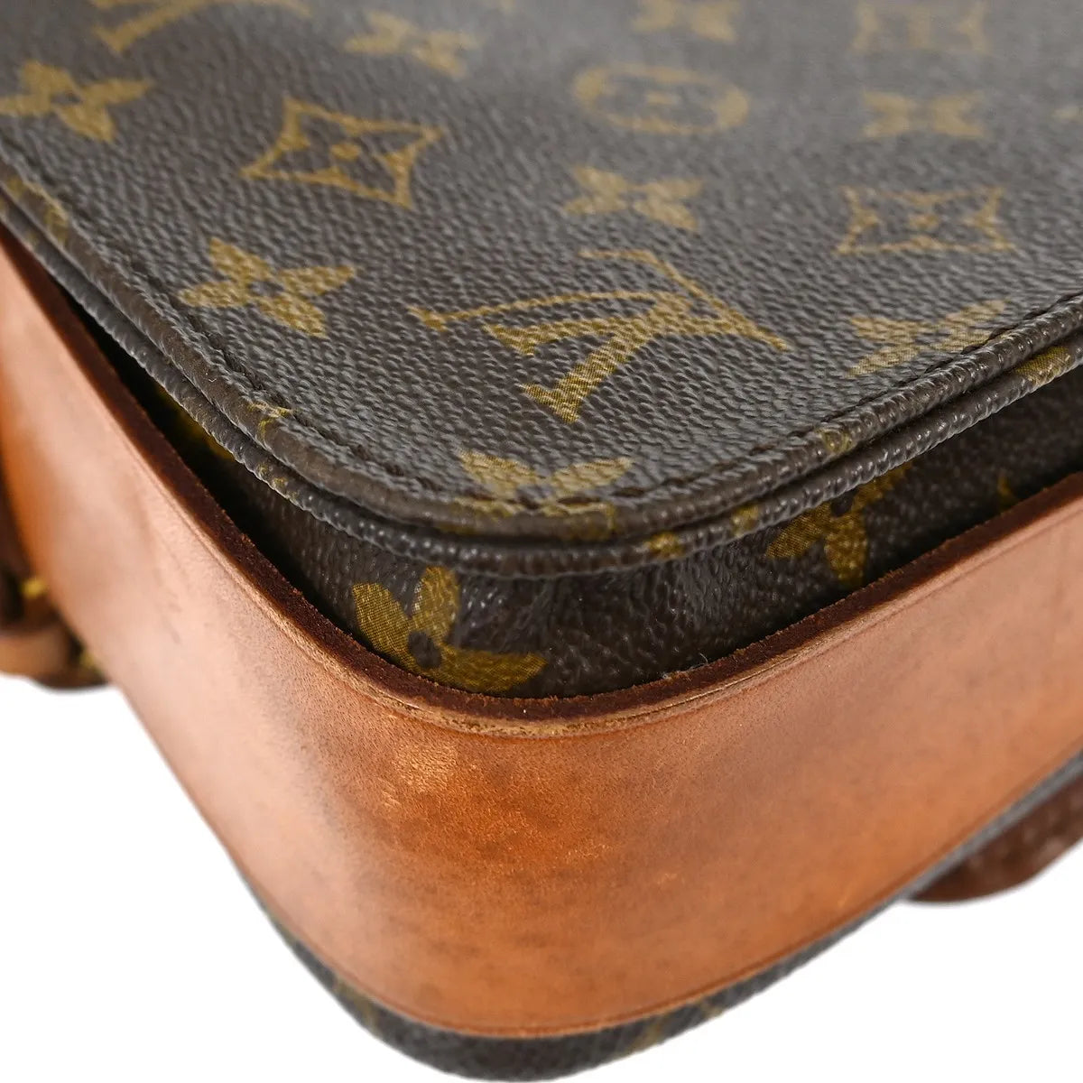 Louis Vuitton Cartouchiere Monogram Canvas Brown Canvas Shoulder Bag Bag (Pre-Owned)