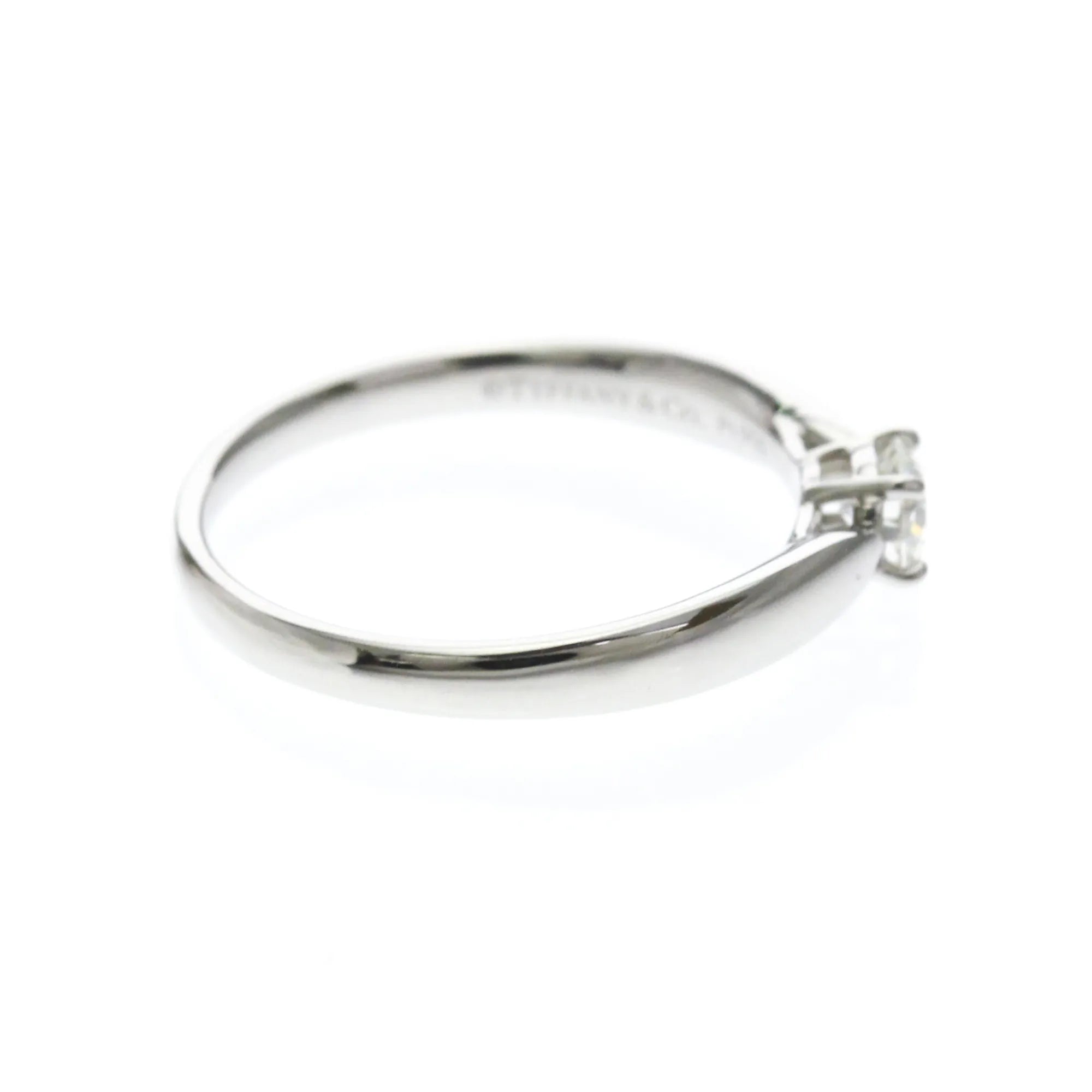 Tiffany & Co. Harmony Solitaire Platinum With Rbc Diamond Silver Platinum Ring Jewelry (Pre-Owned)