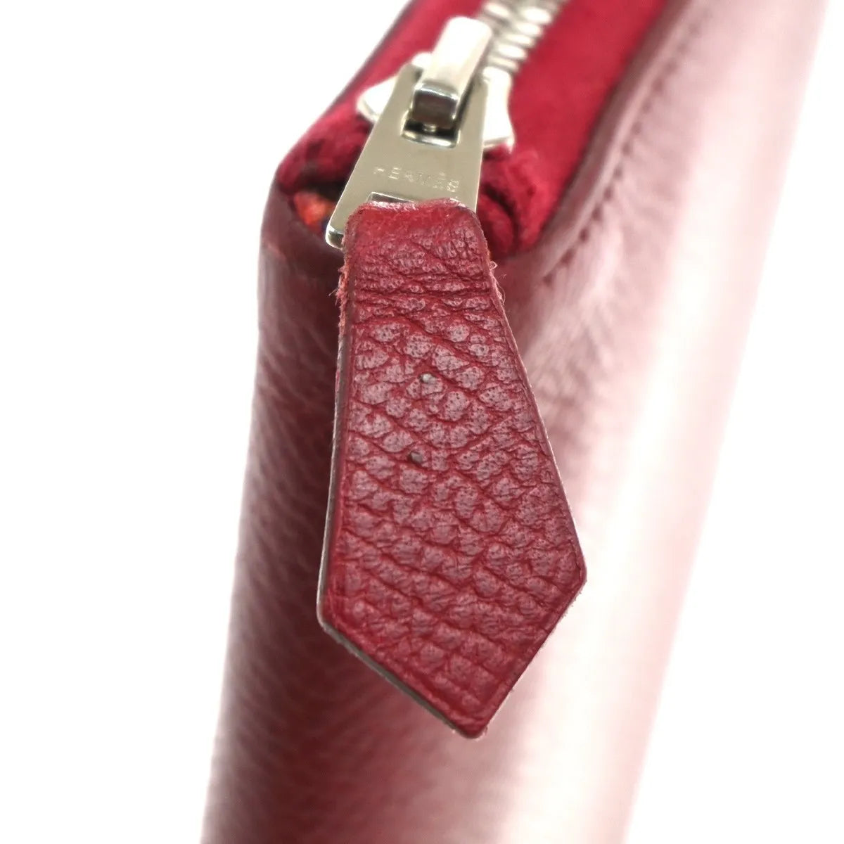 Hermes Azap Zip Around Epsom Red Leather Wallets Accessory (Pre-Owned)